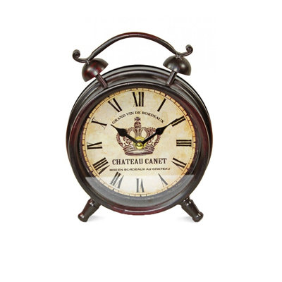 Analogue Metal Quartz Controlled Tabletop Clock in