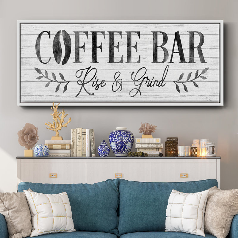 Coffee Bar- Framed Canvas