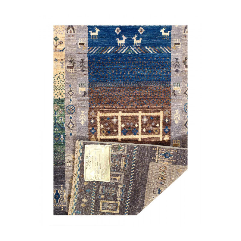 Tapis de couloir unique en laine 2 pi 7 po x 9 pi 5 po Hearon beige, bleu, brun, vert