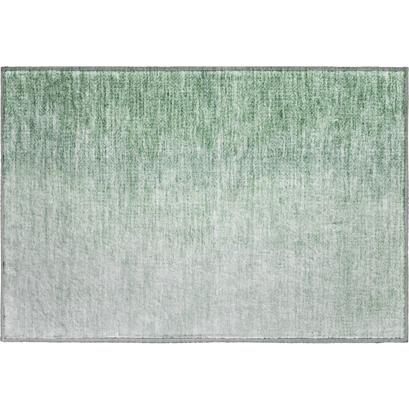 Premium Machine Washable Prisco Green Rug, Rectangle 1'8" x 2'6"