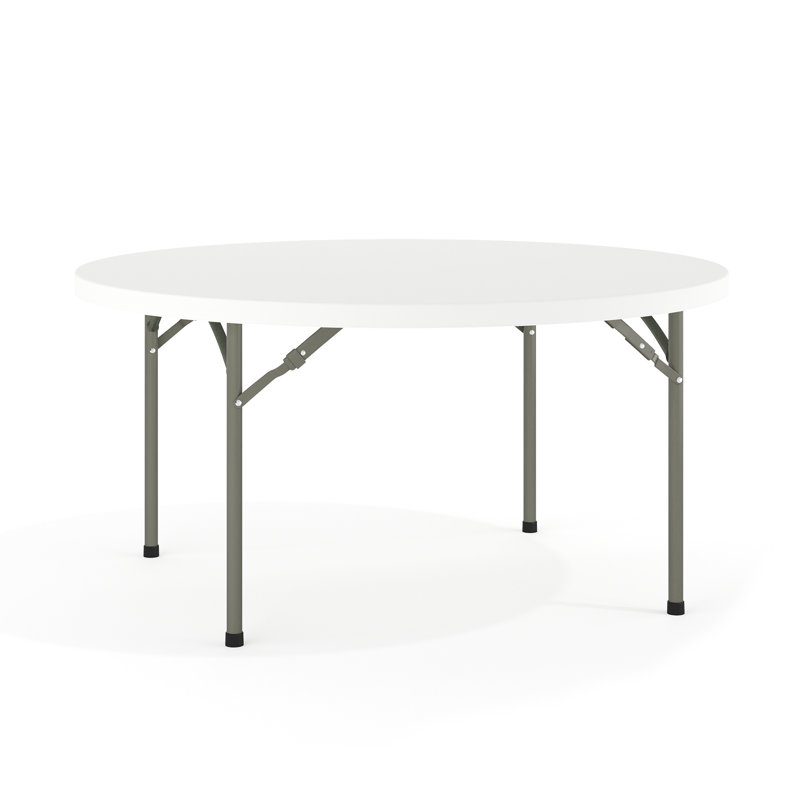 Noah Round Plastic Folding Event Table, 29" H x 60" L x 60" W