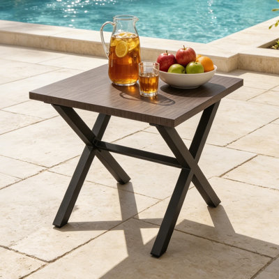 Table d'appoint carrée pour l'extérieur