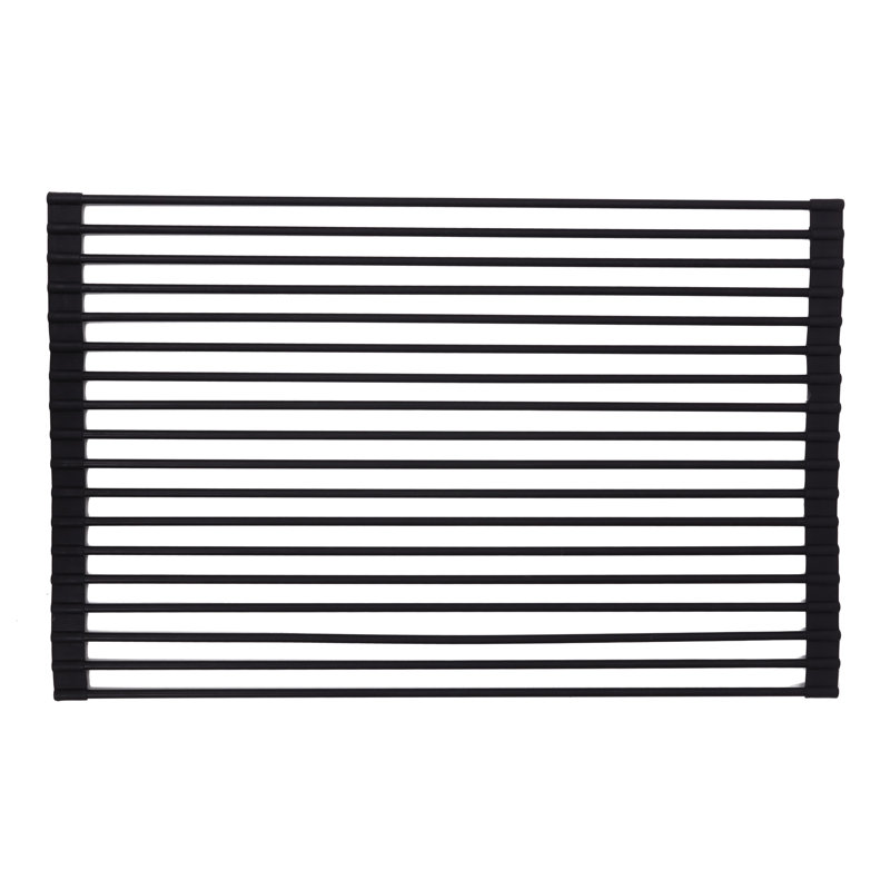 Plateau de drainage en acier inoxydable enroulable, Noir