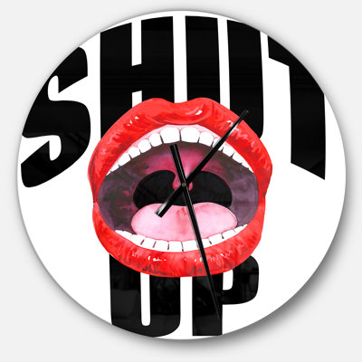 Female Lips - Modern wall clock