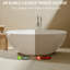 Baignoire de trempage autoportante à surface solide blanc mat 65 po x 30 po KISRAIS-116788122