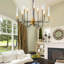 Lustre moderne de style bougie 28,7 po