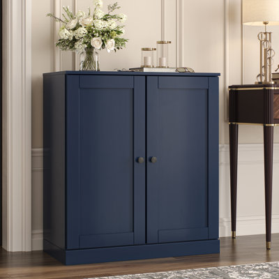 Armoire de rangement à chaussures 100% en bois massif avec portes Shaker, tablettes réglables, organisateur de vestibule empilable peu encombrant, l 32 po x H 35,75 po