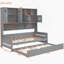 Lit de jour en bois avec lit gigogne, armoire et tablette tout-en-un-7008676-7008675