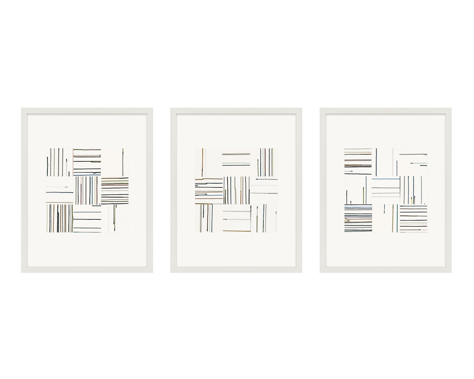 Lang "Drips" 3-Piece Painting Set, 25" H x 20" W x 1.25" D, White Framed