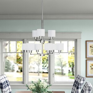 Finbar 9 - Light Shaded Tiered Chandelier