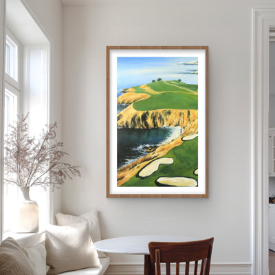 Pebble Beach Golf Liens, reproduction d'art encadrée