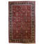 One-of-a-Kind Oriental Hand-Knotted Wool Red/Black/Ivory/Gray Area Rug