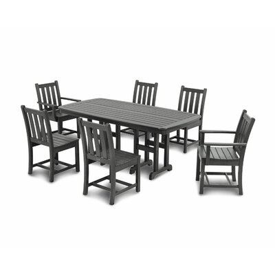 Traditional Garden 7-Piece Dining Set -  POLYWOOD®, PWS133-1-GY