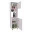 Garde-manger blanc avec rangement ouvert et 2 portes