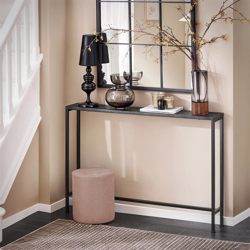 120cm Console Table, Black, 80" H x 120" W x 20" D