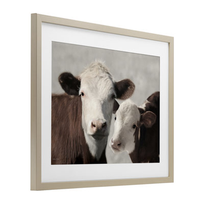 «Mommy & Me Cows», reproduction encadrée sous verre, design par Lori Deiter
