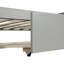 Lit de jour avec cadre gigogne, taille simple, gris-1887064728
