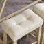 Ensemble de table de bar 59 pièces 4 pièces avec 3 tabourets rembourrés, prise de courant intégrée, finition chêne clair