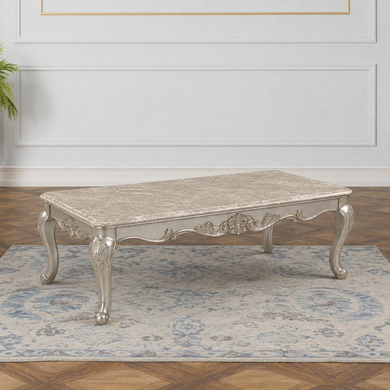 Bellara Traditional Coffee Table champagne-gold finish