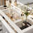 Modern Makeup Vanity Desk with Lighted Mirror, 9 Drawer Beauty Storage Cabinet with Adjustable LED Lighting and Glass Top-1030985562