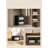 Medium Fabric Storage Bins with Open Window and Front Access, 5 Pack Closet Shelf Organizer, Stackable Decorative Boxes for Home, Dorm, and Nursery, 13.7 x 9.8 x 9.8 Inches, Black