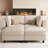 Modular Loveseat Sofa With Two Ottomans-573707038