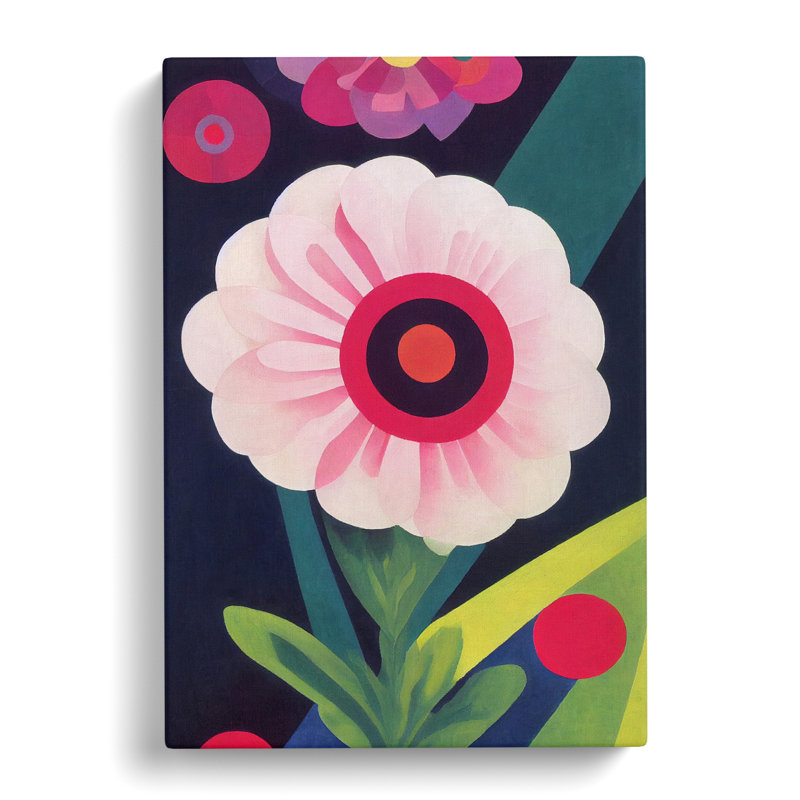 Carnation Flower Abstract - Wrapped Canvas, 76cm H x 50cm W x 3cm D