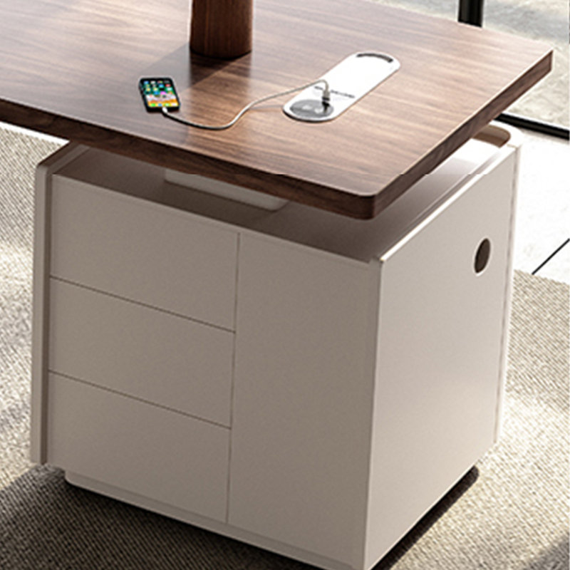 Bureau en bois massif ou bureau d'ordinateur, 29.53" H x 82.68" W x 27.56" D