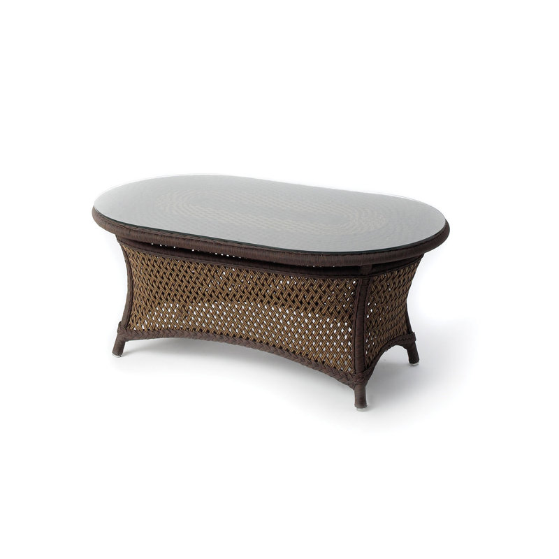 Grand Traverse Outdoor Oval Coffee Table, Caramel