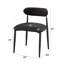 Ensemble de 2 chaises d'appoint en tissu noir et finition noire Jaramillo