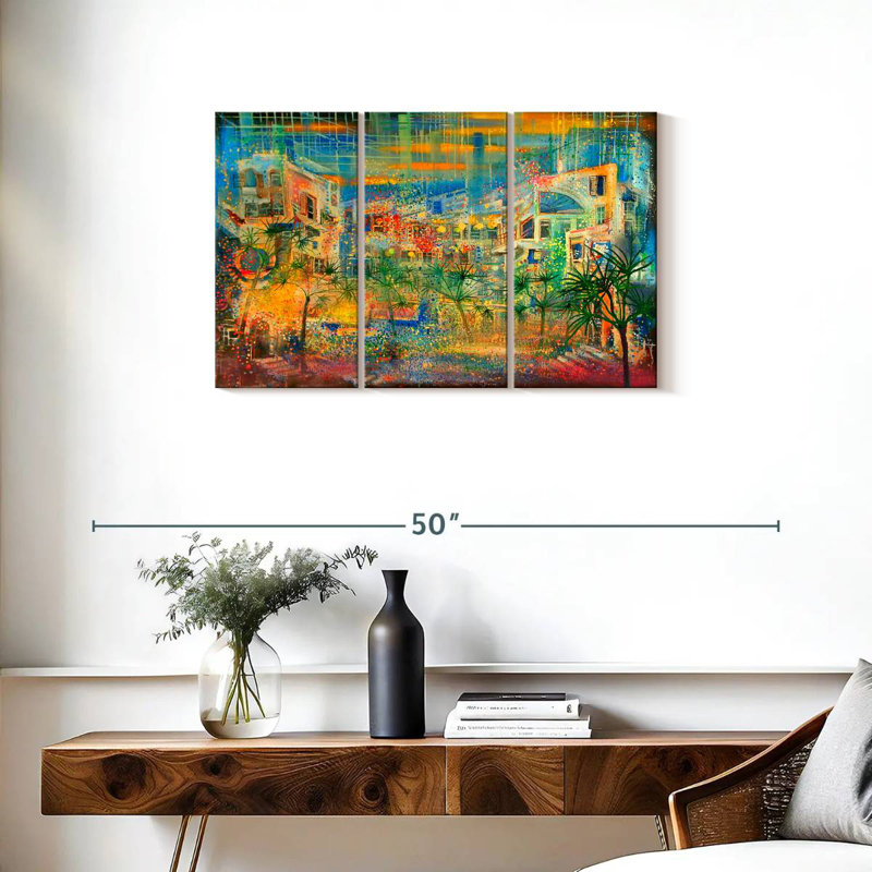 Avery Abstract Carnival Scene, 20" H x 33" W