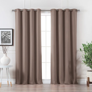 Adina Sevan Solid Thermal Grommet Curtain Panels (Set of 2)