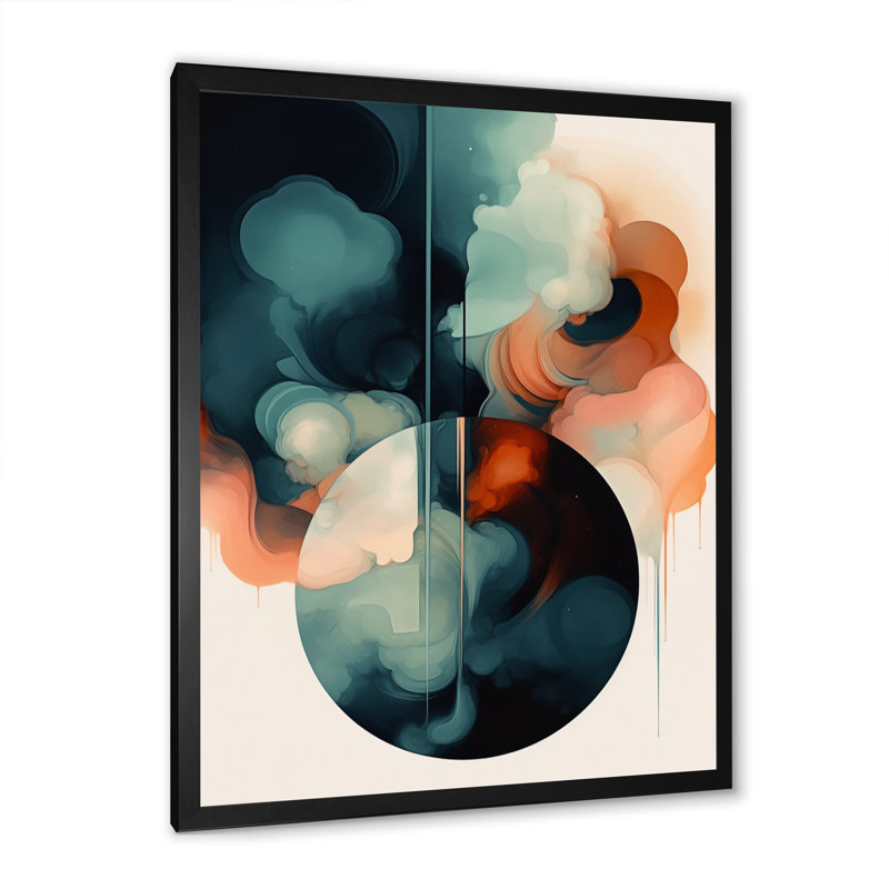 Kerner Brushstroke, impression abstraite sur toile V, Cadre photo noir, H 20 po x l 12 po x P 1 po