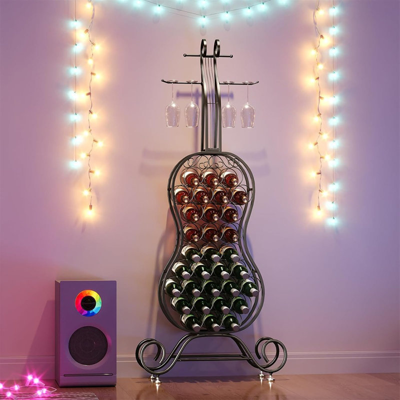 Porte-bouteilles sur pied avec porte-bouteilles