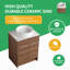 Meuble-lavabo simple 24 po avec comptoir en céramique-433792412