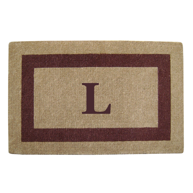 Tapis de porte antidérapant pour l'extérieur, L 22 po x L 36 po, Brun, L