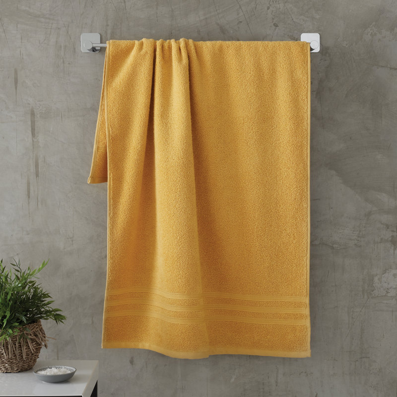 Zero Twist 100% Cotton Bath Sheet Towel, Ochre