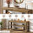 63'' Console Table with 3-Tier Storage Shelves, TV Stand for Living Room