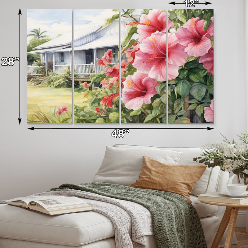 Coastal Plants & Flowers Wall Decor on Metal