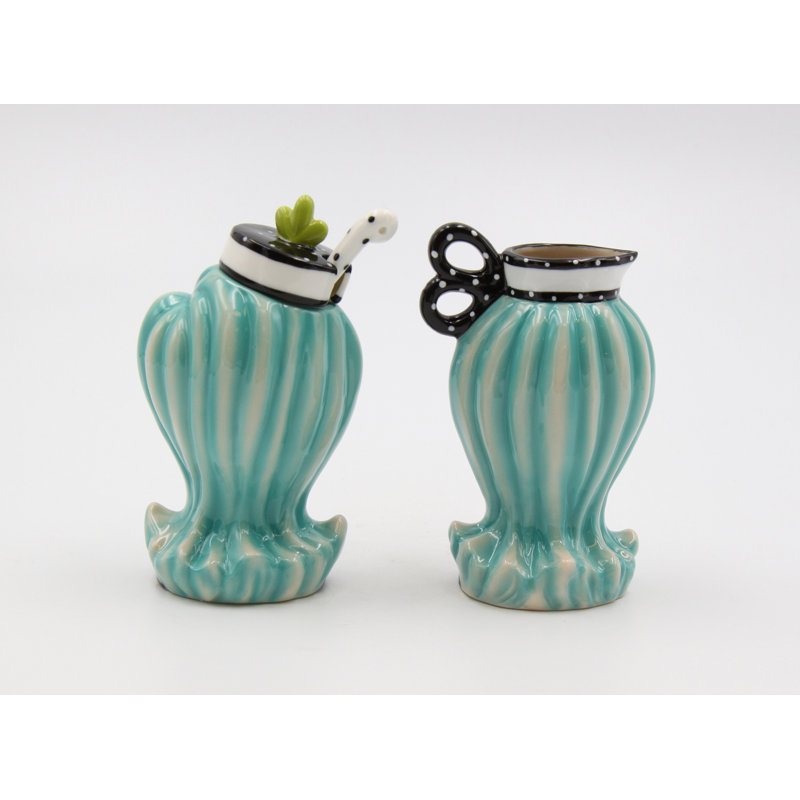 Gudmand Hand Painted Sugar And Creamer Set with Lid