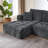Soneson 4-Person L-Shaped Chenille Sectional Modular Sofa-1055139720