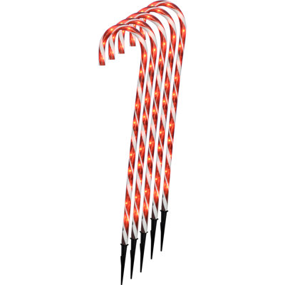 Tupkee Candy Cane Lights Decorations - Pre-Lit Pathway Christmas Lights, 26-Inches