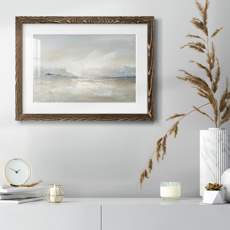 Horizon embrumé, H 26 po x l 38 po x P 1,5 po, Noyer