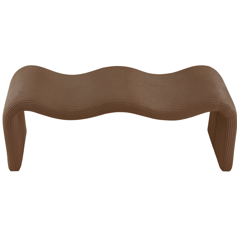 Banc en tissu Willow, Tissu velours côtelé en microsuède de selle