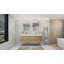 Ensemble de meuble-lavabo double mural 72 po Hartsock-2074113170