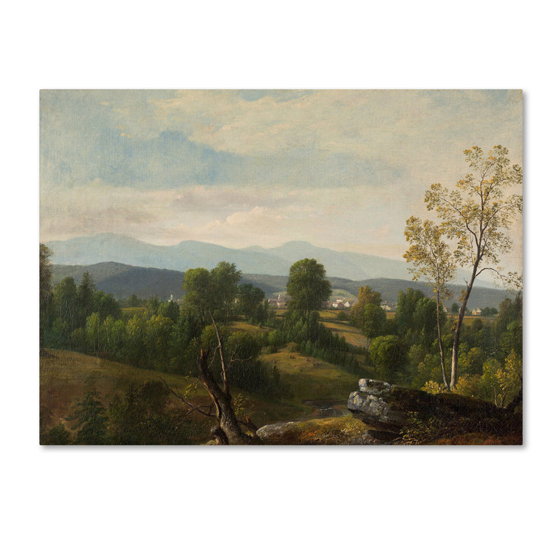 « a view of the valley », reproduction sur toile tendue, H 18 po x l 24 po