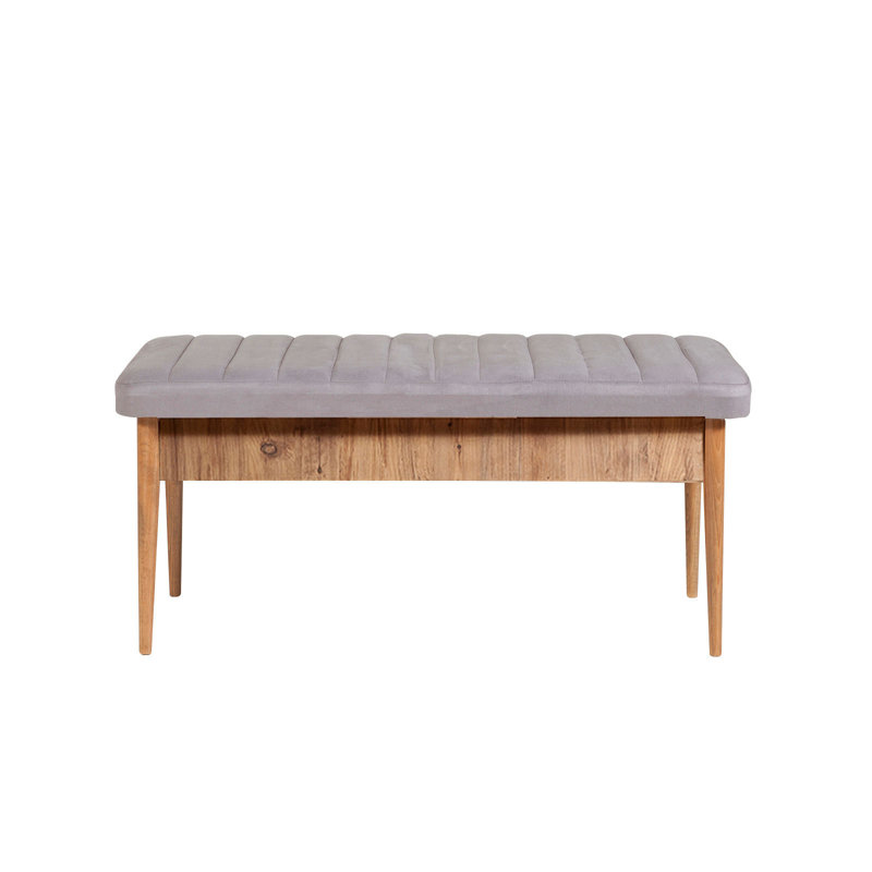 Banc rembourré Nalley, Brun / gris