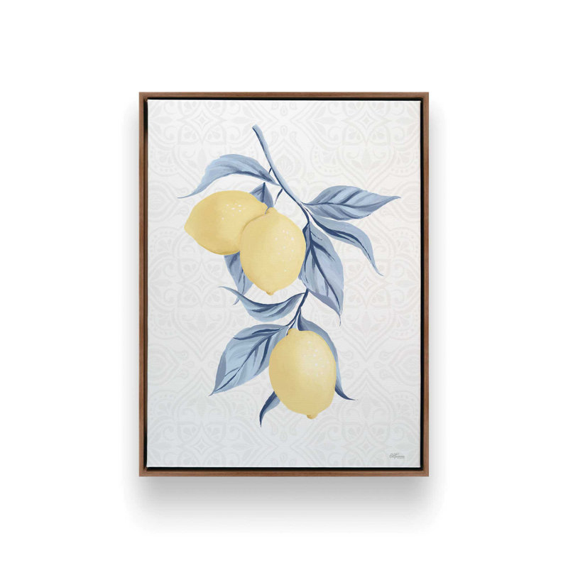 «Lemon Branch» par Cat Thurman Designs, reproduction d'art, 18 W x 24 H, Brown, Framed Canvas