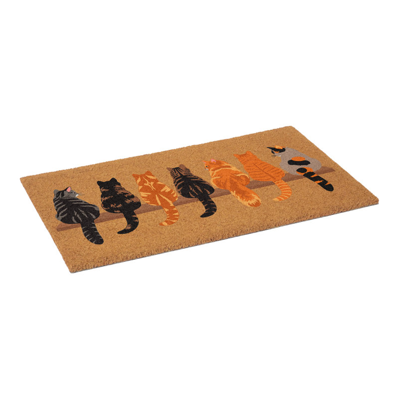 Maegan Non-Slip Animal Print Doormat, 17" x 29"