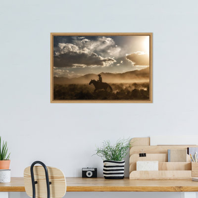 «Cowboy By Day and Night I» par PHBurchett, reproduction d'art sur toile encadrée